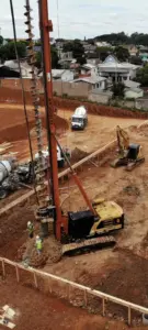 estaca hélice contínua execução